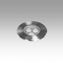 NOVIN Ø116 encastré de sol rond LED 3x2W ou 3x4W