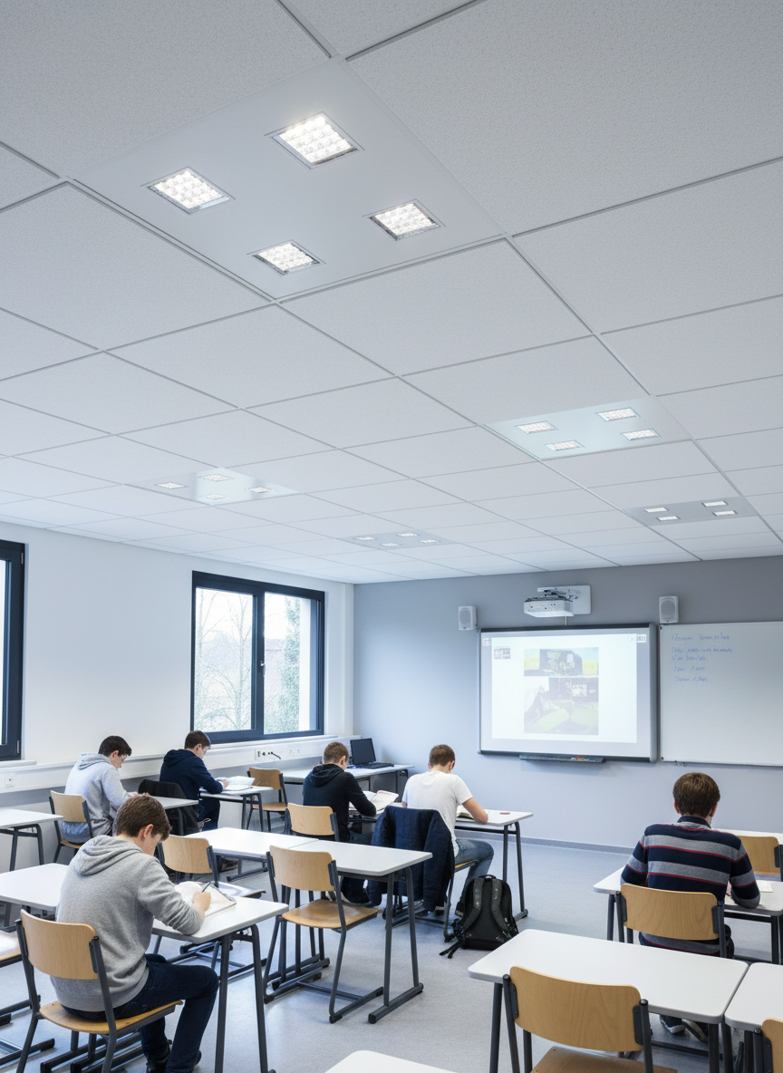 Salle de classe, dalle LED MEVOR 600x600