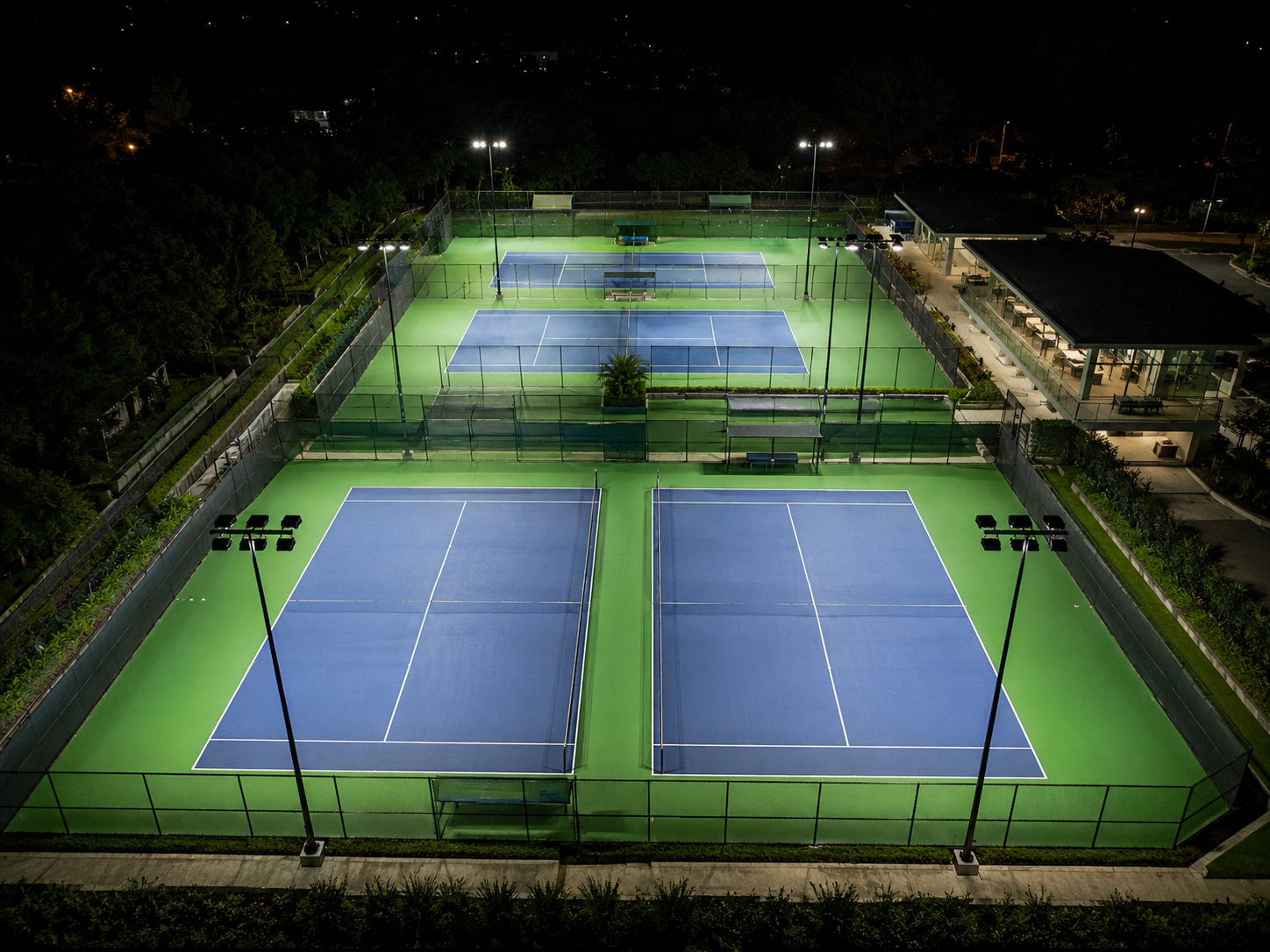 Terrain de tennis, projecteur extérieur STANERA