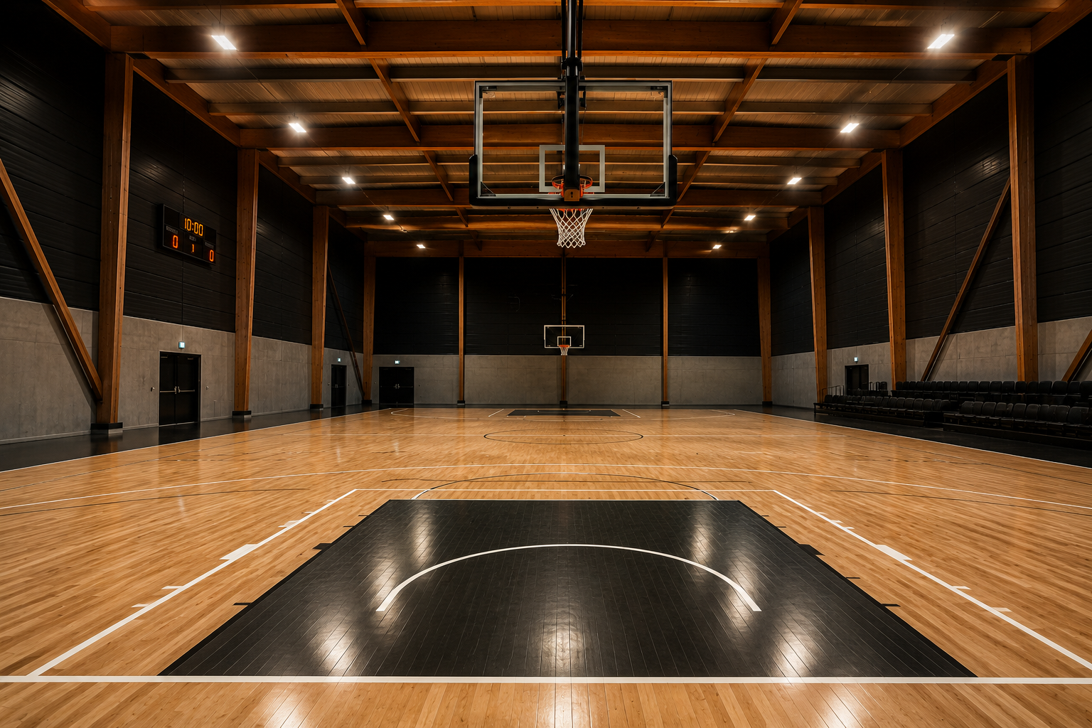 Terrain de basket, NOGMA projecteur étanche grande hauteur